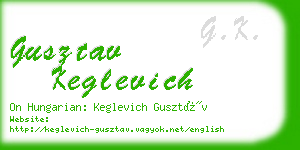 gusztav keglevich business card